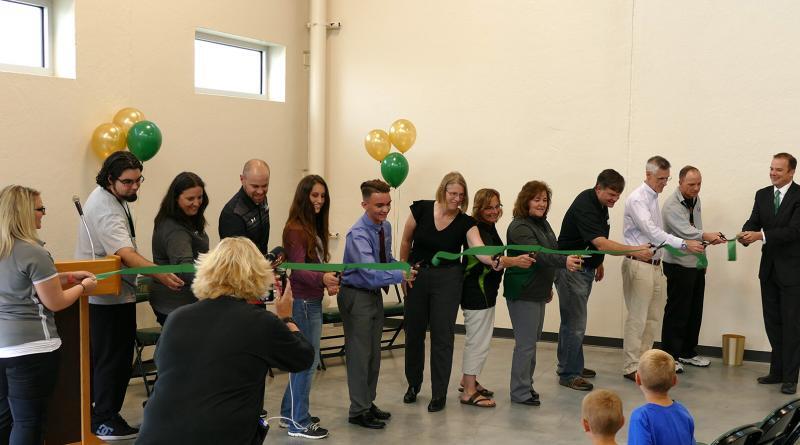 GE Johnson with Falcon High School grand opening with ribbon cutting ceremony