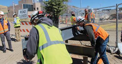 Final beam placed on first-of-its-kind facility on the South Table Mountain Campus