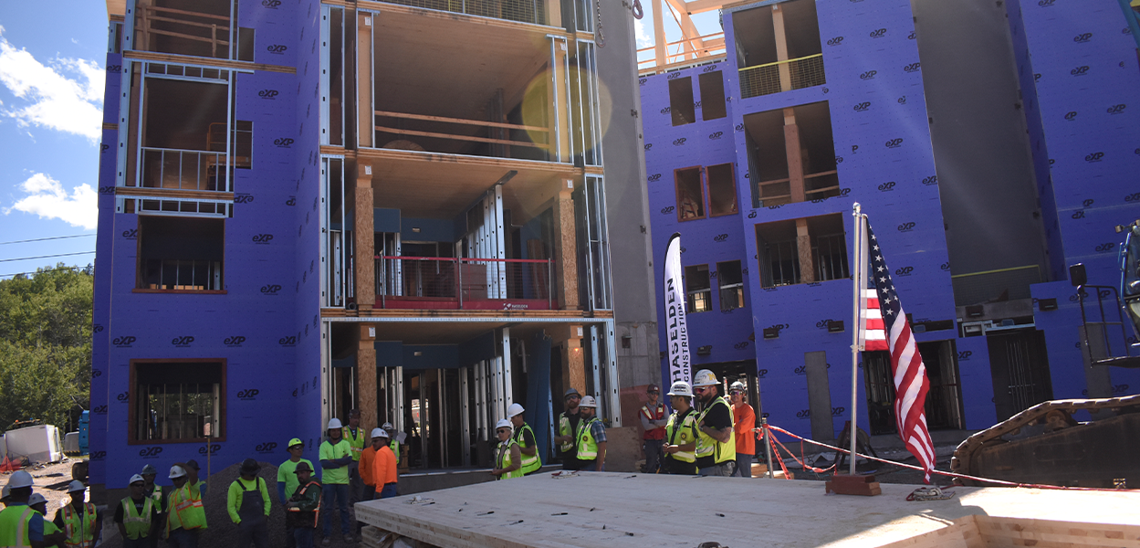 Aura Residences at Snowmass tops out