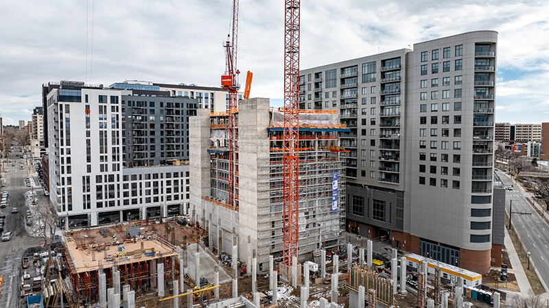 Pinkard Construction Tops Out Luxury Highrise in Denver's Golden Triangle