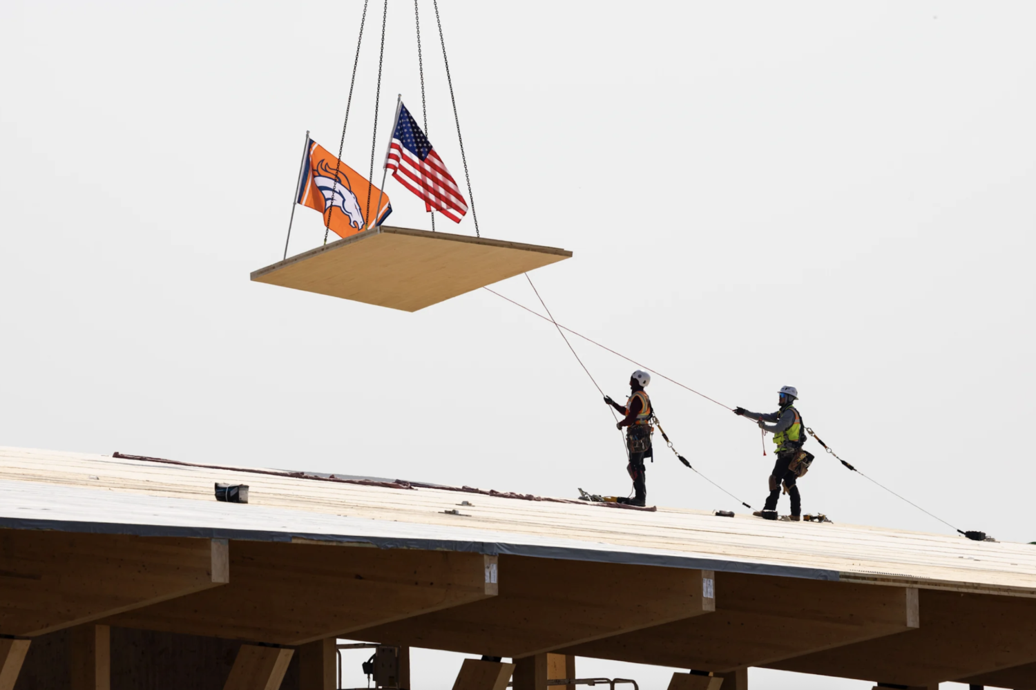 Broncos Park tops out.