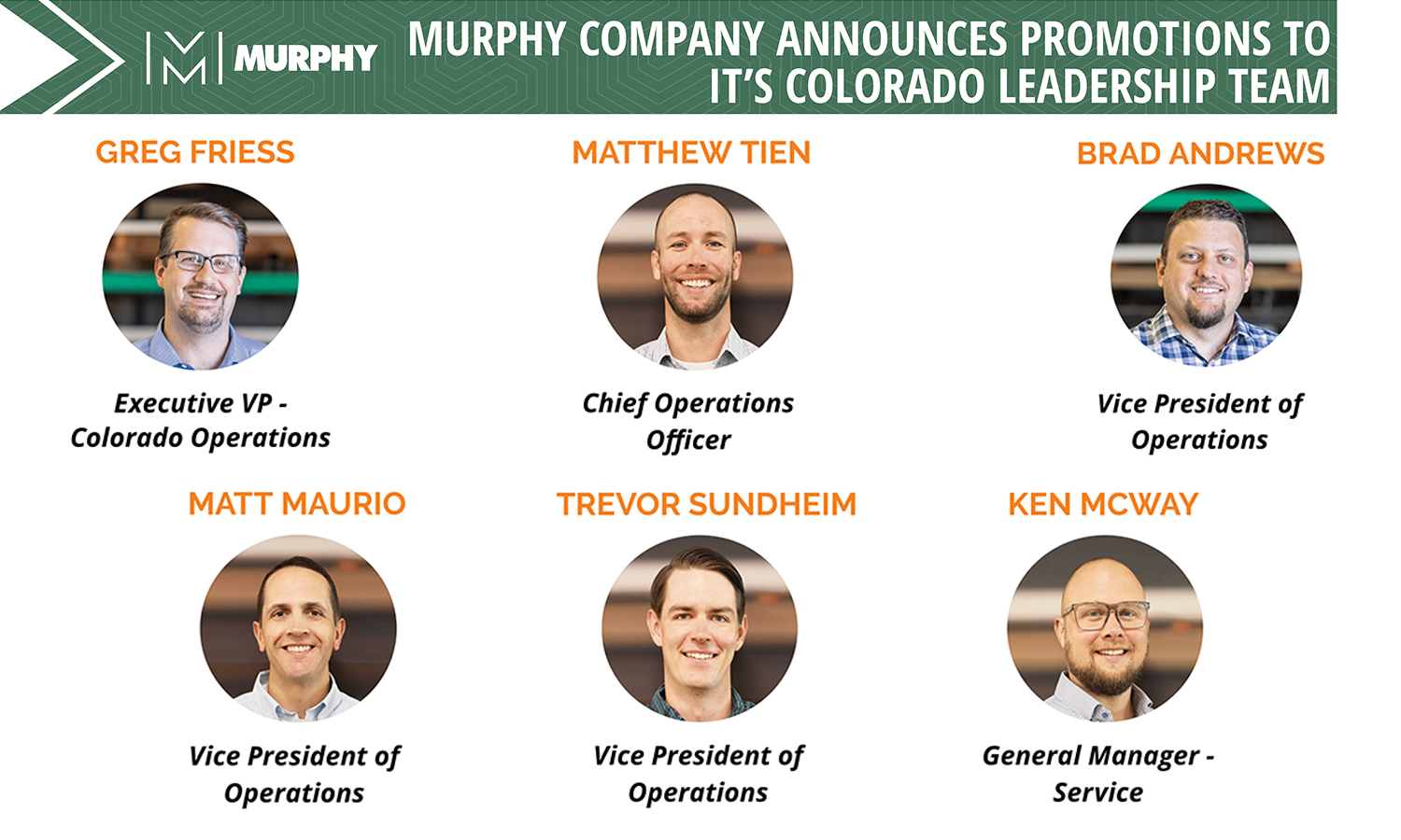 Murphy Company promotes leadership in Thornton, Colorado.