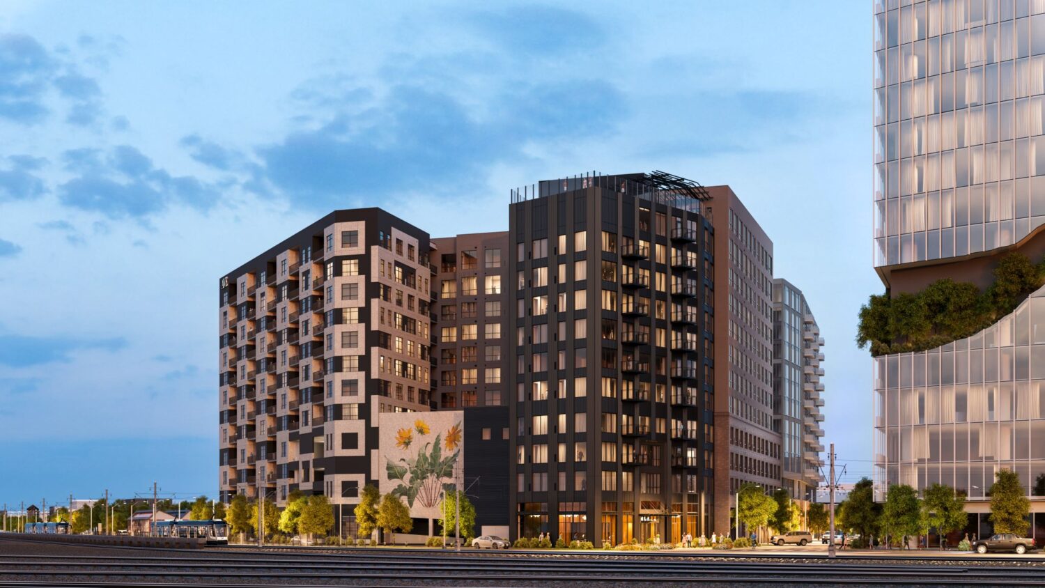 AVE Station House, a luxury apartment rendering.