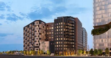 AVE Station House, a luxury apartment rendering.