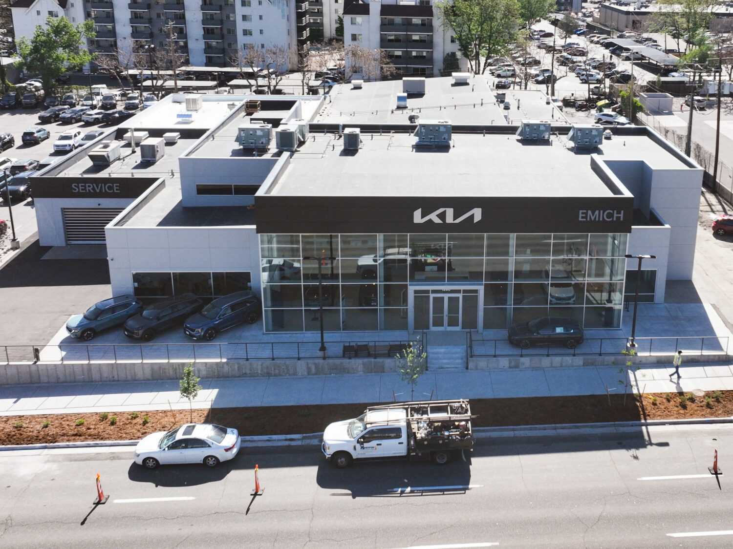 Emich Kia Dealership in Denver drone photo