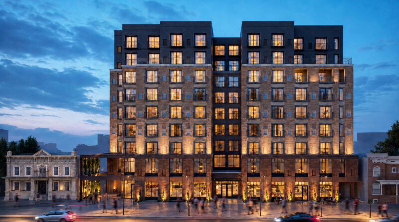 The Uptown Apartments at Dusk
